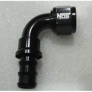-12 AN 90* Push lock Fitting Black NOS